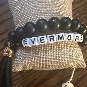 Evermore Black Beaded Bracelet